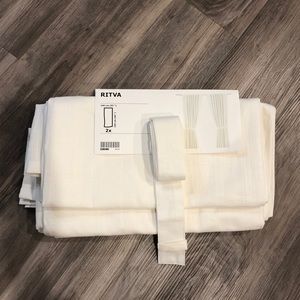 IKEA Off White Curtains RITVA (1 pair) NEW